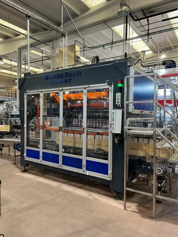 Used Sistal tech 3T – 6T AR Wine Case Packer JL 304 for wine bottling lines