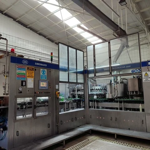 Used SIMONAZZI Complete Wine Bottling Line NP 700 for wine bottling lines