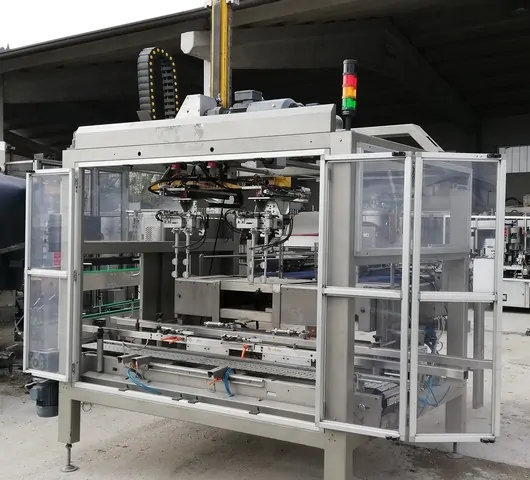 Used TMG mettialveare Carton Packaging Machine for Wine Lines AA 53 for wine bottling lines