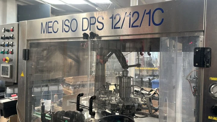 Used FILLING SYSTEM MEC ISO DPS 12/12/1C Wine Filling Monoblock QT 758 for wine bottling lines